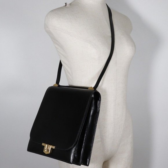 HERMES Chianti Shoulder Bag one belt vintage Black / Gold Hardware Box sca... - Picture 2 of 16
